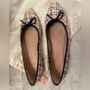 Margaux with Girl Meets Glam collaboration.  Pink tweed flats in size 40.5.